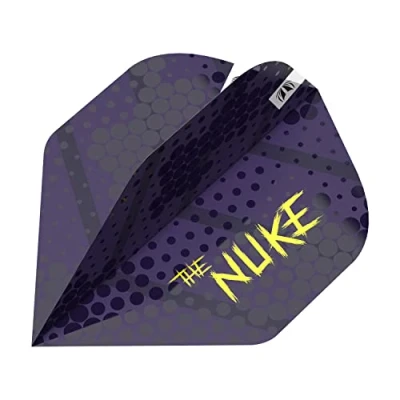 Abbildung von Target Darts Luke Littler Generation 1 Pro Ultra Dart Flights, 3er Pack NO.2 Shape Flights Professionelles Dartzubehör, The Nuke G1 Flight Set, Set