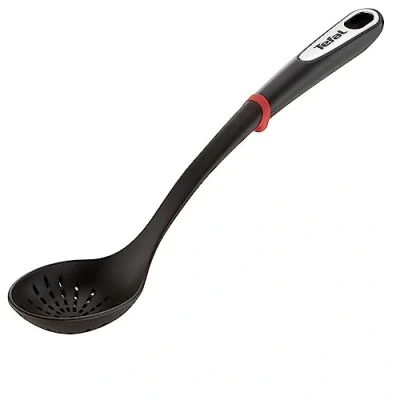 Abbildung von Tefal Salatbesteck K2060314 Gemüselöffel, Spülmaschinengeeignet, Schwarz/Rot