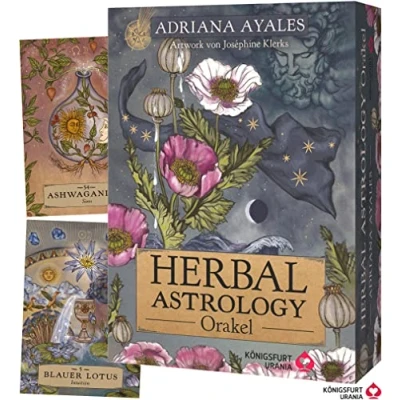 Abbildung von Herbal Astrology Orakel: 55 Karten mit Botschaften und Anleitungen (Stülpdeckelschachtel Goldprägung, Astrologie Orakelkarten, für moderne Grüne Hexen/Green Witches, Deutsch)