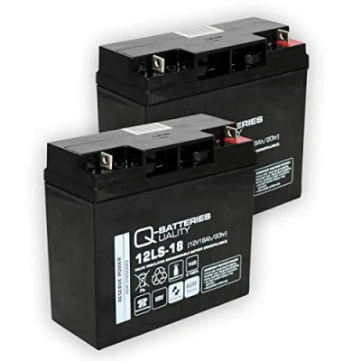 Abbildung von Ersatzakku für Brandmeldezentrale ABB BZK20 2 x AGM Batterie 12V 18Ah mit VDs