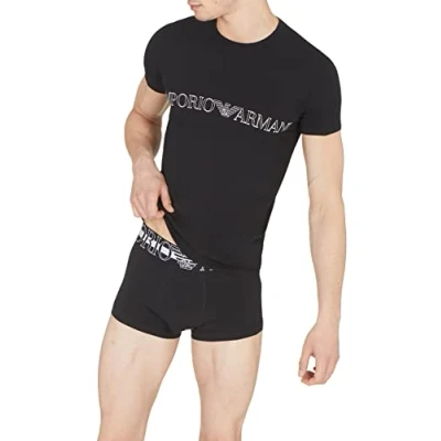 Abbildung von Emporio Armani Tshirt print, Herren, Größe: Small, Black