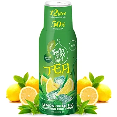 Abbildung von Light Zitronengrüner Tee Fitness Sirup von FruttaMax Getränkesirup Zuckerfrei mit Stevia 50% Fruchtanteil 500ml