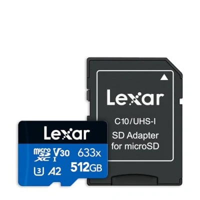 Abbildung von Lexar 633 x Flash Speicher 512 GB MicroSDXC UHS I Klasse 10