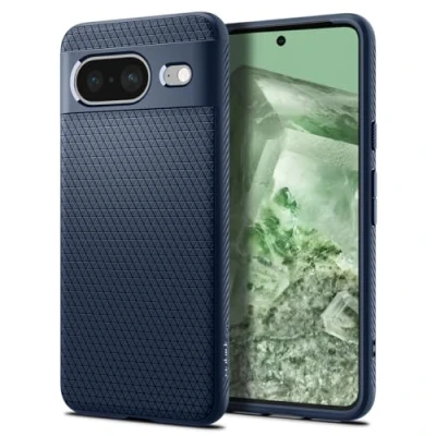 Abbildung von Google Pixel 8 Hülle Silikon Spigen Backcover/Soft Case Handyhülle Blau Shockproof/Stoßfest