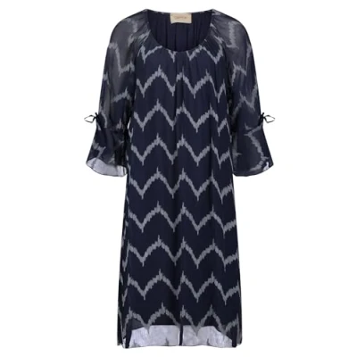 Abbildung von Cartoon Sommer MIT 3/4 ARM Freizeitkleid, Damen, Größe: 40, blue dark