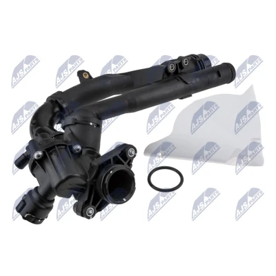 Abbildung von NTY CTM ME 043 Kühlwasserthermostat 97C mit Dichtung Sensor Gehäuse MERCEDES BENZ: E Klasse T modell, Limousine, C modell