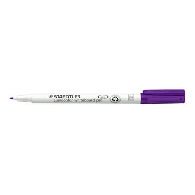 Abbildung von Staedtler 301 6 Lumocolor whiteboard pen (Strichbreite M (ca. 1 mm), trocken und rückstandsfrei abwischbar, schnelltrocknend, hohe Qualität, ideal für kleine Whiteboards) 10 Stifte, Farbe Violett