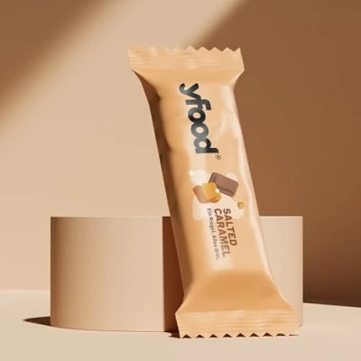 Abbildung von yfood Riegel Salted Caramel &amp; Chocolate, Leckerer Proteinriegel für unterwegs, THIS IS FOOD, 14g Protein, 25 Vitamine und Mineralstoffe, 12 x 60g, Geschmack Schokolade Karamelle