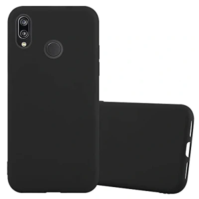 Abbildung von Cadorabo Hülle kompatibel mit Huawei P20 LITE 2018 NOVA 3E Schutzhülle TPU Silikon Case Candy Design Slim Kratzfest Weiche Gummi Rundumschutz für in Schwarz