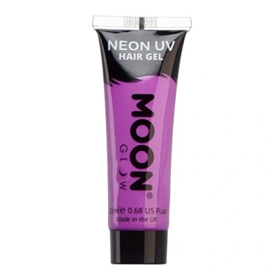 Abbildung von Moon Glow, Neon UV Haargel Temporäre auswaschbare Haarfarbe, Spike und Leuchten! (Intensives Lila, 20 ml (1er Pack))
