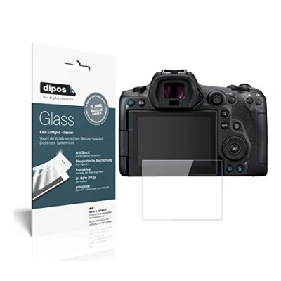 Abbildung von dipos I 2X Displayschutz klar kompatibel mit Canon EOS R6 Schutzfolie 9H Anti Shock