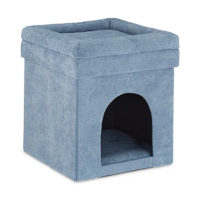 Abbildung von relaxdays Katzenliege Katzenhöhle Hocker in Grau