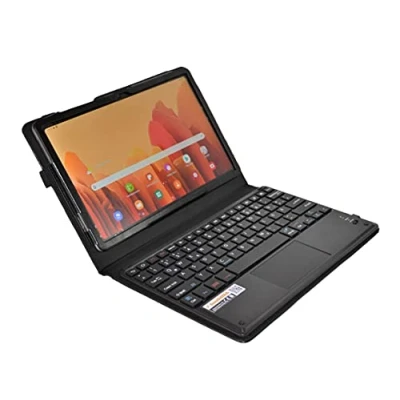 Abbildung von MQ für Galaxy Tab A7 10.4 Bluetooth Tastatur Tasche mit Multifunktions Touchpad Samsung Hülle LTE SM T505 WiFi T500 Deutsch QWERTZ