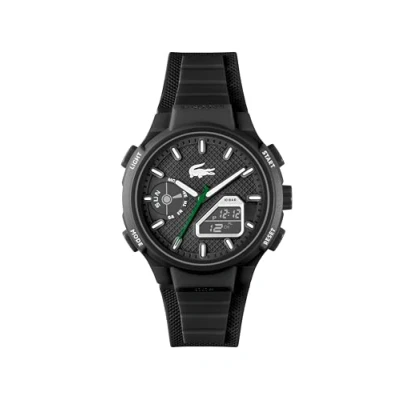 Abbildung von Lacoste Analoge Digitale Multifunktions Quarzuhr für Herren Kollektion LC33 mit Schwarzes Silikonarmband 2011365