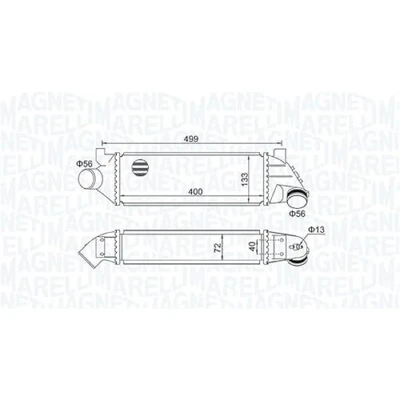 Abbildung von MAGNETI MARELLI 351319204940 Ladeluftkühler FORD: Transit Mk5 Bus, Pritsche/Fahrgestell