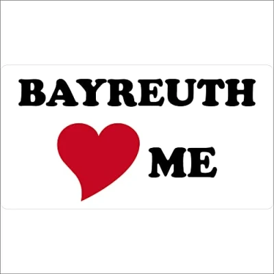 Abbildung von Indigos UG Aufkleber 15x8 cm Stadt Bayreuth Love me weiß für Auto Laptop Freizeit Sport Fussball mit Herz Herzaufkleber