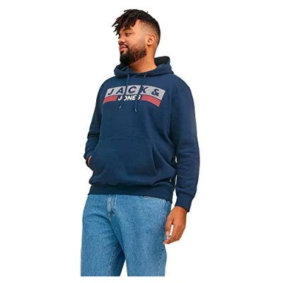 Abbildung von Jack &amp; Jones Jjecorp LOGO PS Kapuzenpullover Navy blazer, Herren, Größe: 5XL, blazer