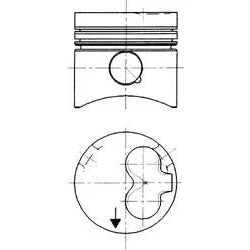 Abbildung von KOLBENSCHMIDT 90732620 Kolben 77,51 VOLKSWAGEN: TRANSPORTER 3 Bus, GOLF 2, Passat B3/B4 Variant