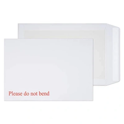 Abbildung von Blake Purely Packaging 3266 Versandtasche Mit Papprückwand Haftklebung Weiß C4 324 x 229 mm 120g/m² 125 Stück