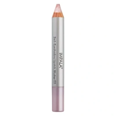 Abbildung von Impala 3 in 1 Jumbo Stift Lidschatten, Lippenstift und Rouge Geschmeidige Textur Lange Lebensdauer Intensive Farben Farbe 03 Hellrosa