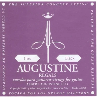 Abbildung von Klassik Gitarrensaiten Regals Label Satz Black Extra High Tension//Bassaiten Light Tension