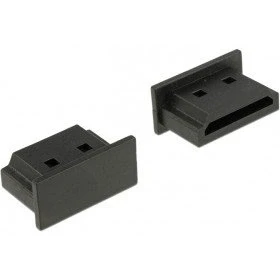Abbildung von Delock 64031 Staubschutz für HDMI Micro D Buchse mit Griff 10 Stück Schwarz