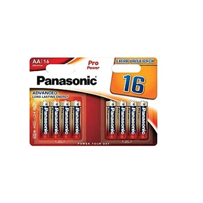 Abbildung von Panasonic Pro Power Alkali Batterie, AA Mignon, 16er Pack, langanhaltende Energie für Geräte mit mittlerem bis hohem Energieverbrauch, Alkaline