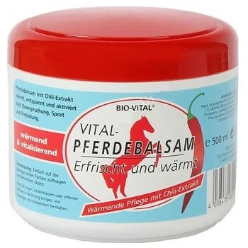 Abbildung von 2x 500ml Pferdesalbe wärmend, extra stark Pferdebalsam Massagegel Sportgel Wärmesalbe mt Chiliextrakt