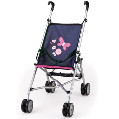 Abbildung von Puppenbuggy, blau/pink