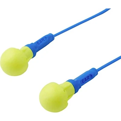 Abbildung von E A R EX01020 Push In Gehörschutzstöpsel, SNR 38 dB, Gelb/Blau (100 er Pack)