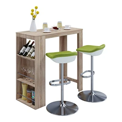 Abbildung von VCM Holz Bartisch Tresen Stehtisch Bistrotisch Bartresen hoher Tisch Oktola Sonoma Eiche