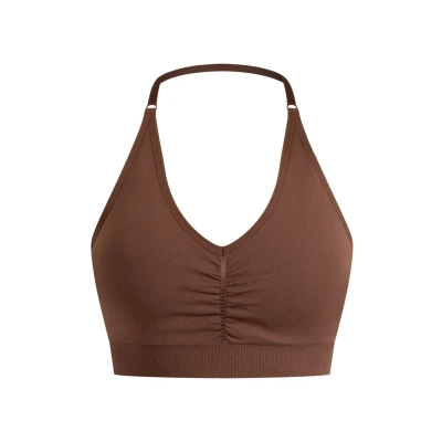 Abbildung von Smilodox Silvia Sportbh mit leichter Stützkraft, Damen, Größe: XS, Braun