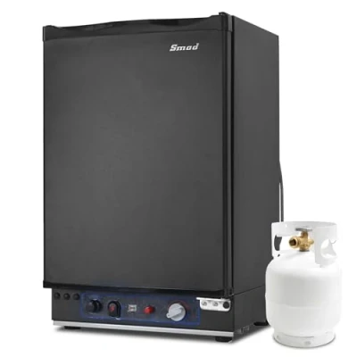 Abbildung von Smad Gas Kühlschrank, Camping Kühlschrank Gas, Wohnwagen 40L, 12v 230v, Leiser für Wohnmobil, Reversible Tür