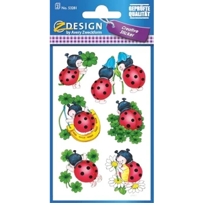 Abbildung von 10 x Z Design Sticker 76x120mm Papier/beglimmert 2 Bogen Motiv Marienk