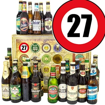 Abbildung von Geschenk Idee 27. Mann / 24x Biere DE und Welt/Geschenk 27ter Geburtstag/Adventskalender 2024 2025 Bier