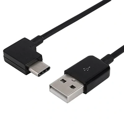 Abbildung von Cablecc 20 cm rechtwinkliger Typ C USB auf 2.0 Kabel, 90 Grad Anschluss für Tablet und Handy