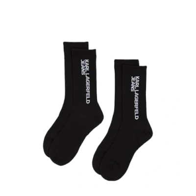 Abbildung von Karl Lagerfeld Jeans LOGO (PACK OF 2) Socken, Damen, Größe: 39 42, Black