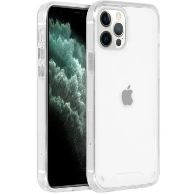 Abbildung von Apple iPhone 12 Hülle Kunststoff Accezz Hard Case/Backcover Handyhülle Transparent Shockproof/Stoßfest