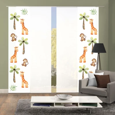 Abbildung von HOME WOHNIDEEN Schiebegardine &quot;GIRABO&quot;, (4 St.), Schiebevorhang Digi 4er Set GIRABO