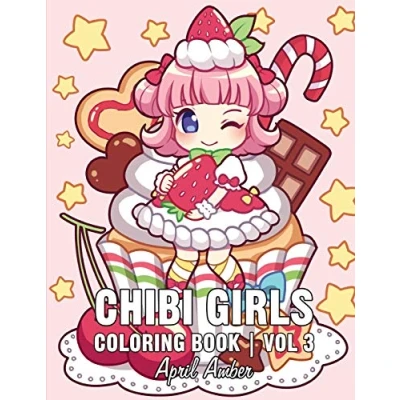 Abbildung von Chibi Girls Coloring Book Vol 3: For Kids Gorgeous Cute Anime Set In Fun Fantasy Manga Scenes