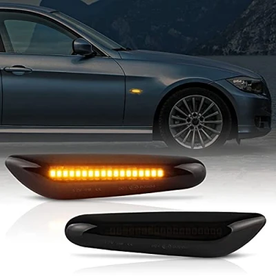 Abbildung von LED Seitenblinker passend für BMW 3er E36, E46, E90, E91, E92, E93 SCHWARZ