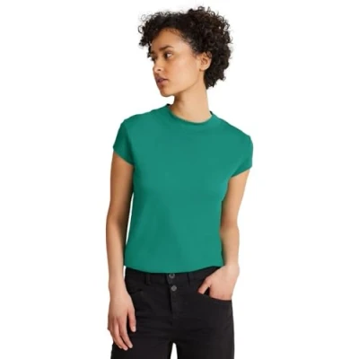 Abbildung von Street One Basic Tshirt basic, Damen, Größe: 46, Türkis
