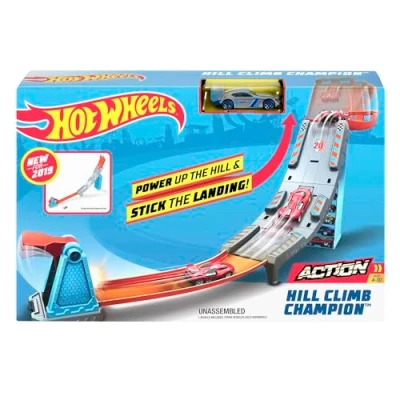 Abbildung von Hot Wheels GBF83 Sortiment mit 3 Action Sets für spannende Rennen, Wettkämpfe und zum Entwickeln von Fähigkeiten, Spielzeug ab 4 Jahren