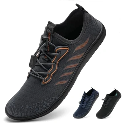 Abbildung von IceUnicorn Strandschuhe Badeschuhe Damen Herren Schwimmschuhe Aquaschuhe Sommer Schnell Trocknend Surfschuhe(Grau Punkte,40EU)