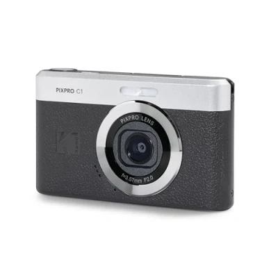 Abbildung von KODAK Pixpro C1 Digitalkamera, ultrakompakt, 13 MP BSI CMOS, 4 facher Zoom, 6,1 cm (2,8 Zoll) LCD Display, LED Blitz, integrierter Akku Schwarz