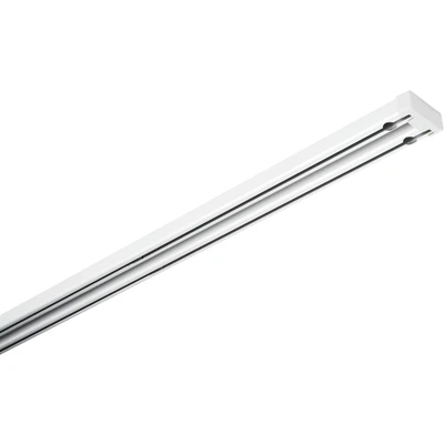 Abbildung von GARDINIA Vorhangschiene &quot;Aluminium Vorhangschienen Set 2 Lauf&quot;, läufig läufig, Fixmaß,