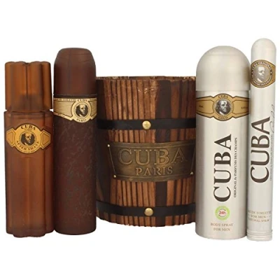 Abbildung von Cuba Geschenk Set 5 teilig 1x Eau de Toilette , Deodorant (200 ml), After Shave (100 (35 Holzeimer.