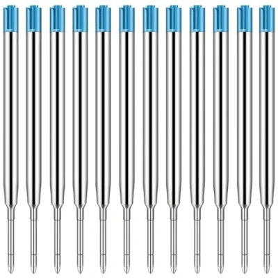 Abbildung von LABUYI 12 Stück Großraumminen für Kugelschreiber,Kugelschreiber Minen,Kugelschreibermine,Kugelschreiberminen,Kugelschreiber Ersatzminen das G2 Format,1.0mm Strichstärke (Blaue)