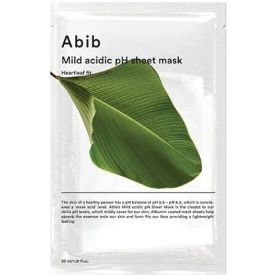 Abbildung von Abib Heartleaf FIT MILD Acidic PH Sheet MASK Gesichtsmaske, Größe: 30 ml,