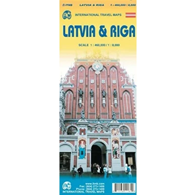Abbildung von International Travel Map ITM Topographische Karte Latvia &amp; Riga